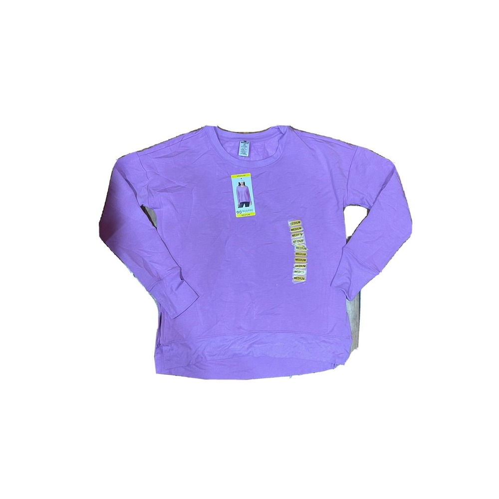 NEW 90 Degree By‎ Reflex Plumeria Purple Long Sleeve Medium
